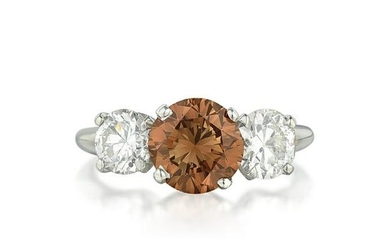 A 2.00-Carat Fancy Dark Orangy Brown Diamond Ring