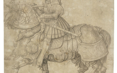 German School, early 16th Century, A knight of the Golden Fleece on horseback