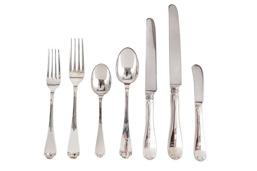 A modern American sterling silver table service of flatware...