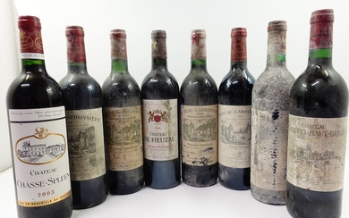 12 bouteilles 1 bt : CHÂTEAU LARRIVET HAUT BRION 1993 Pessac Léognan (étiquette abimée)1 bt...