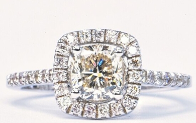 1.34 ct IGI Near Colorless VVS1 - 14 kt. White gold - Ring - 1.01 ct Diamond - Diamonds, No Reserve Price