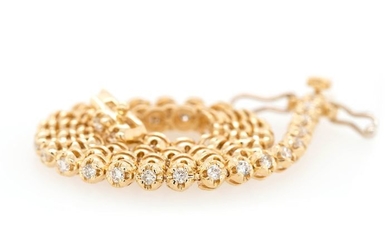 14 kt. Yellow gold - Bracelet - 1.01 ct Diamond - E/G - VS/SI - No Reserve Price