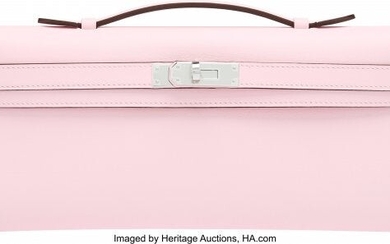 Hermès Rose Sakura Swift Leather Kelly Cut Clut