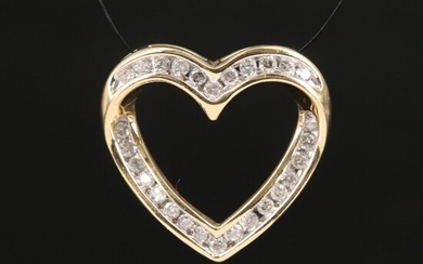 14K 0.50 CTW Diamond Heart Pendant