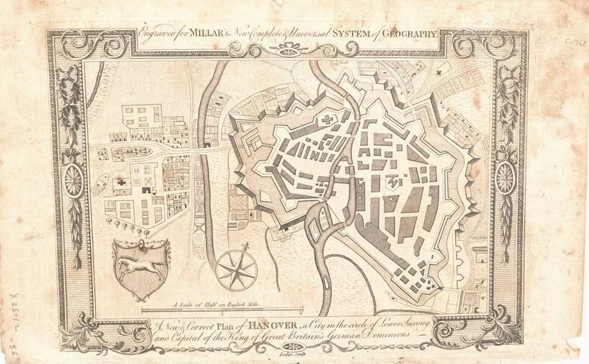 1768 Millar Map of Hanover -- A NewCorrect Plan of