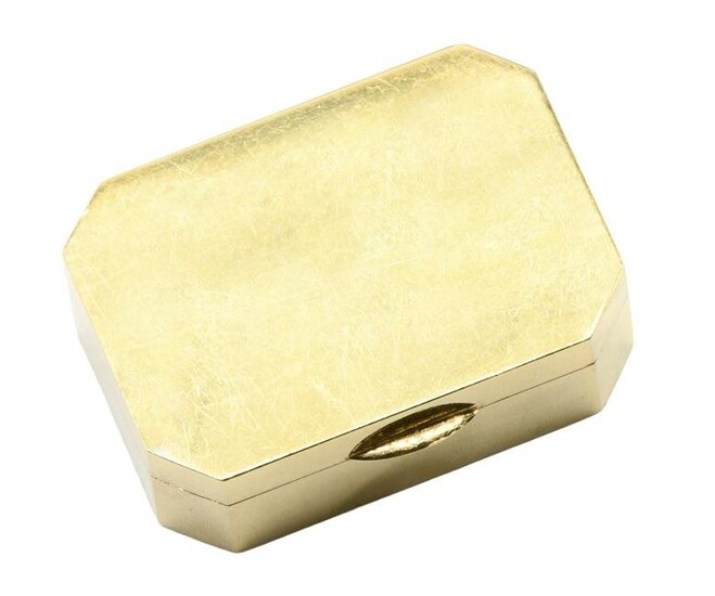 18 Karat Gold Pill Box