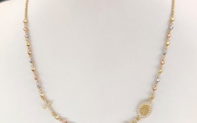 18 karat necklace White gold, Yellow gold