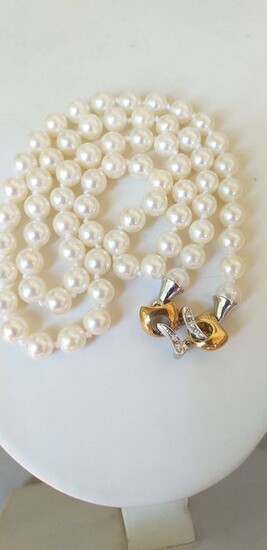 18 kt. Akoya pearl, Gold - Necklace