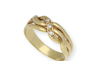18 kt. Gold, Yellow gold - Ring - 0.15 ct Diamond