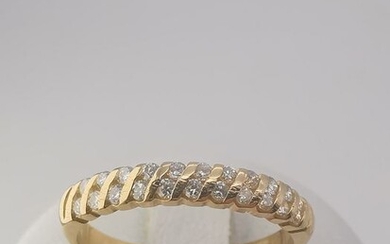 18 kt. Yellow gold - Ring - 0.22 ct Diamonds
