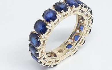 18 kt. Yellow gold - Ring - 6.00 ct Sapphires