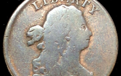 1808 Flowing Hair Half-Cent F+