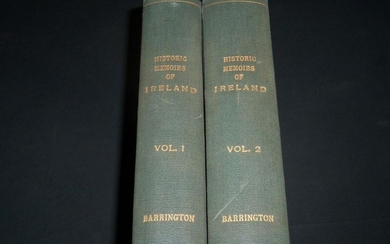 1833 HISTORIC MEMOIRS OF IRELAND & UNION SIR JONAH