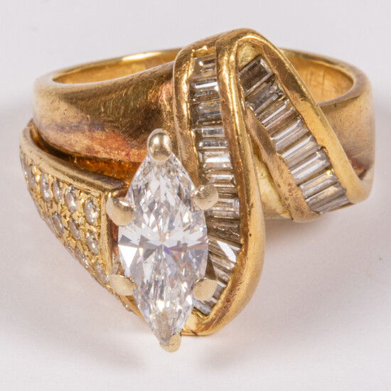 18kt Yellow Gold and Diamond Ring