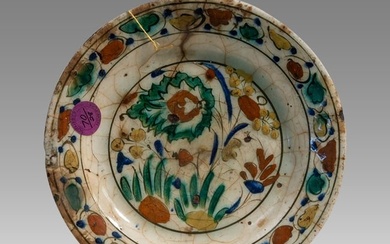 18th/19th century Ottoman Empire Ceramic Bowl in Iznik Style. Ex Sothebys.