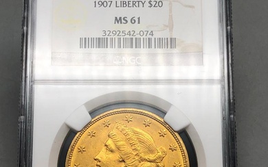 1907 Twenty Dollar Liberty Gold Coin