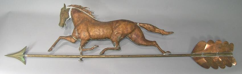 19th C. Fiske Full Body Copper Running Horse