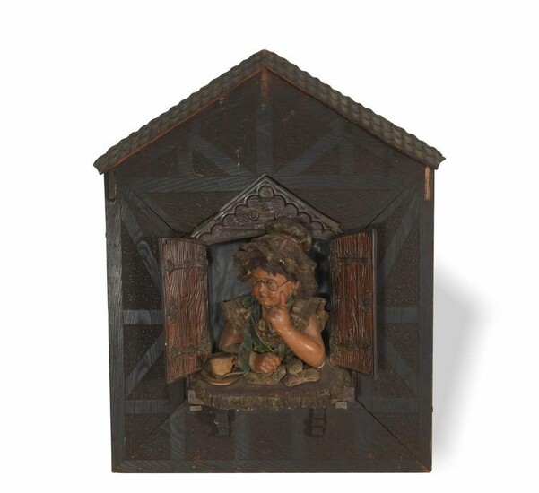 19th Century German Wood and Terracotta Plaque