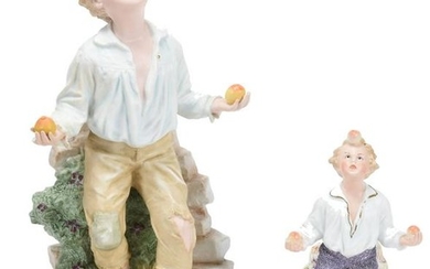 (2) Heubach Bisque Figurines, Marked