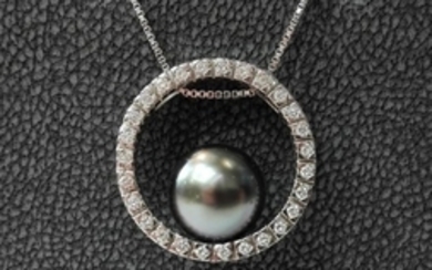 18 kt. White gold - Necklace with pendant Mixed - Diamond