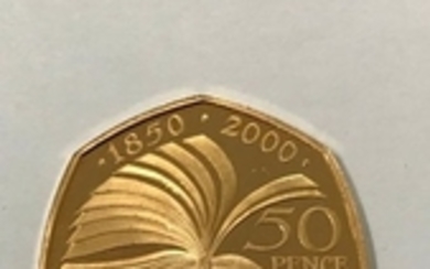 United Kingdom - 50 pence 2000British Public Libraries - Gold