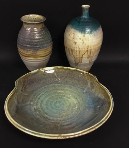 3 Pieces of Jon Puzzuoli Art Pottery
