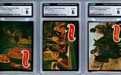 3PC 1969 Topps Planet of the Apes Test Cards CGC 6