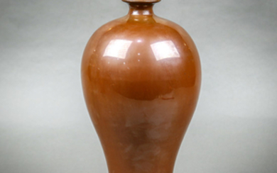 Chinese Persimmon Glazed Meiping Vase