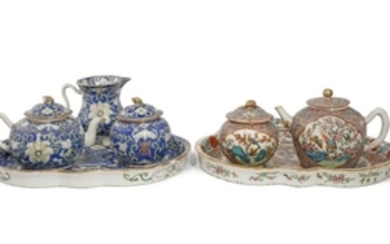 TWO CHINESE ENAMELLED PART CABARET SETS 19TH CENTU…