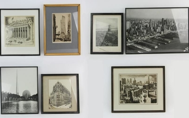 (7) Photographs and Etchings of New York City