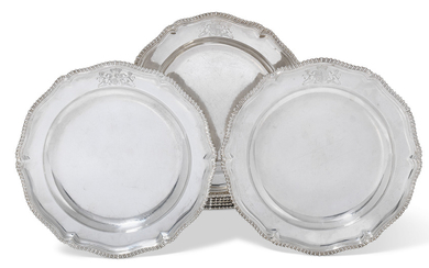 A SET OF EIGHT GEORGE III SILVER SECOND-COURSE DISHES, MARK OF THOMAS HEMING, LONDON, 1779