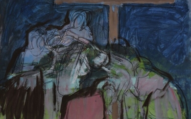 Sven Havsteen-Mikkelsen: “Nedtagelsen af korset”. Signed SHM. Oil on canvas. 74×93 cm.