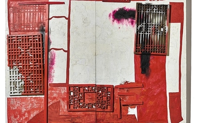 HOUSE IN A HOUSE-RED BED (DIPTYCH), Wang Huaiqing