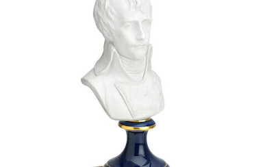 A Sèvres style biscuit portrait bust of Napoléon Bonaparte