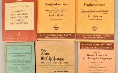 6 German books Eastern territories of Germany/aircraft technology