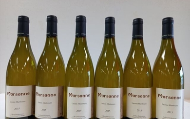 6 bouteilles de Marsanne. 2015. Blanc. Domaine... - Lot 7 - Enchères Maisons-Laffitte