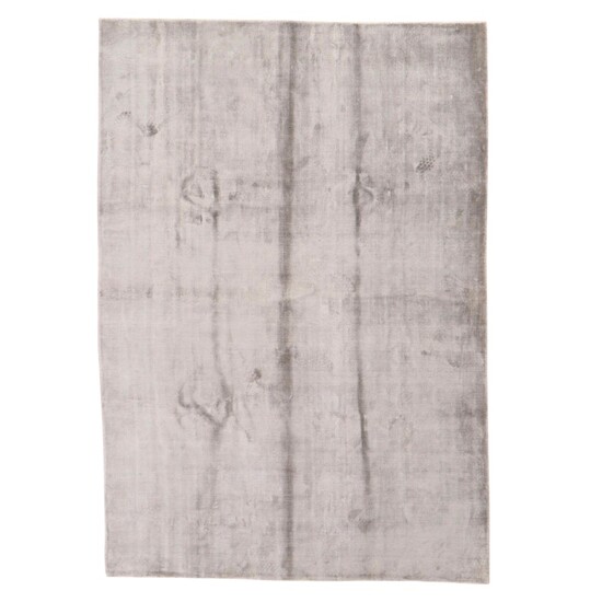 6'1 x 8'11 Hand-Knotted Indian Bamboo Silk Rug, 2010s