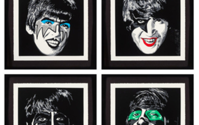 Mr. Brainwash (b. 1966), Kiss the Beatles, set of four (2010)