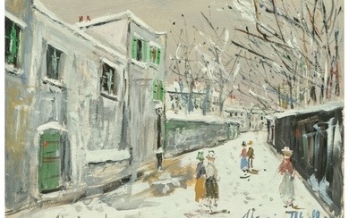 69007: Maurice Utrillo (French, 1883-1955) Rue Saint-Vi