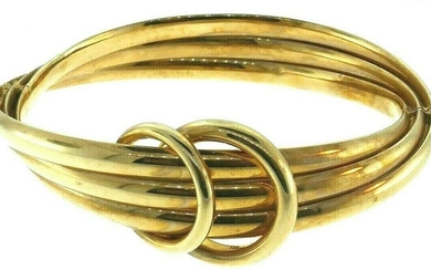 14K Yellow Gold Trinity Bangle Bracelet