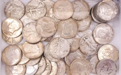 45pc US Assorted Silver Half Dollars