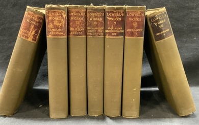 7 Antique Lowells Works Illustr Books 1899