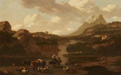 Abraham Jansz Begeyn, Landscape with Shepherds