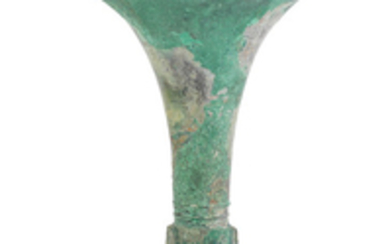 An archaic bronze ritual wine vessel, gu