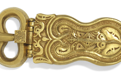 A BYZANTINE GOLD BUCKLE, CIRCA 7TH CENTURY AD