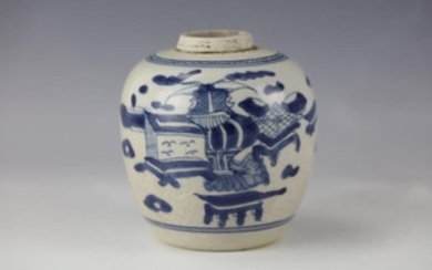 A Chinese Blue and White Small Porcelain Jar