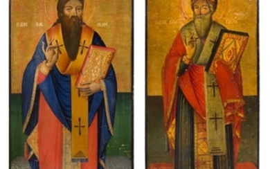 A Pair of Eastern European Ecclesiastical Painted Panels