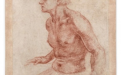 Francesco di CRISTOFANO, dit FRANCIABIGIO Florence, 1482 - 1525 Etude d'homme assis