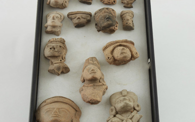 Grp: 13 Huastec and Maya Pre-Columbian Pottery Heads