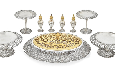 An important American sterling silver Nine piece tableware collection